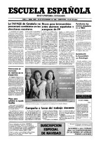 Portada:Escuela española. Año L, núm. 3028, 29 de noviembre de 1990