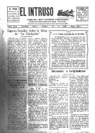 Portada:El intruso. Diario Joco-serio netamente independiente. Tomo XIII, núm. 1231, sábado 29 de agosto de 1925