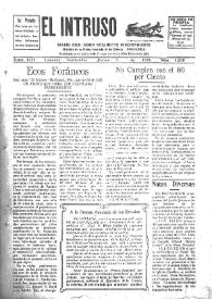 Portada:El intruso. Diario Joco-serio netamente independiente. Tomo XIII, núm. 1235, jueves 3 de septiembre de 1925