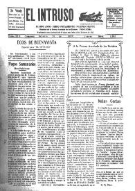 Portada:El intruso. Diario Joco-serio netamente independiente. Tomo XIII, núm. 1282, jueves 29 de octubre de 1925
