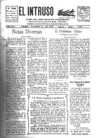 Portada:El intruso. Diario Joco-serio netamente independiente. Tomo XIII, núm. 1286, jueves 5 de noviembre de 1925