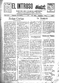 Portada:El intruso. Diario Joco-serio netamente independiente. Tomo XIV, núm. 1307, domingo 29 de noviembre de 1925