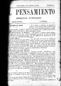 Portada:El pensamiento semanal literario. Núm. 28, 23 de febrero de 1895