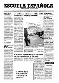 Portada:Escuela española. Año LI, núm. 3037, 14 de febrero de 1991