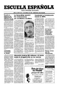 Portada:Escuela española. Año LI, núm. 3051, 23 de mayo de 1991