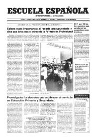 Portada:Escuela española. Año LI, núm. 3064, 19 de septiembre de 1991