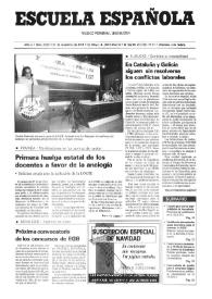 Portada:Escuela española. Año LI, núm. 3073, 21 de noviembre de 1991