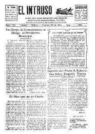 Portada:El intruso. Diario Joco-serio netamente independiente. Tomo XIV, núm. 1382, domingo 28 de febrero de 1926