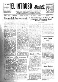 Portada:El intruso. Diario Joco-serio netamente independiente. Tomo XIV, núm. 1387, sábado 6 de marzo de 1926