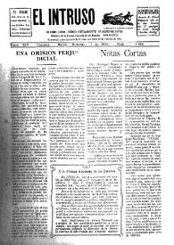 Portada:El intruso. Diario Joco-serio netamente independiente. Tomo XIV, núm. 1388, domingo 7 de marzo de 1926