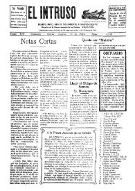 Portada:El intruso. Diario Joco-serio netamente independiente. Tomo XIV, núm. 1391, jueves 11 de marzo de 1926