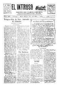 Portada:El intruso. Diario Joco-serio netamente independiente. Tomo XIV, núm. 1397, jueves 18 de marzo de 1926