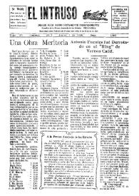 Portada:El intruso. Diario Joco-serio netamente independiente. Tomo XV, núm. 1409, jueves 1 de abril de 1926