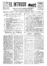 Portada:El intruso. Diario Joco-serio netamente independiente. Tomo XV, núm. 1411, domingo 4 de abril de 1926