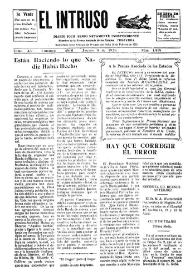 Portada:El intruso. Diario Joco-serio netamente independiente. Tomo XV, núm. 1414, jueves 8 de abril de 1926