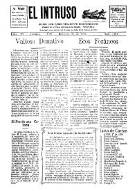 Portada:El intruso. Diario Joco-serio netamente independiente. Tomo XV, núm. 1419, miércoles 14 de abril de 1926
