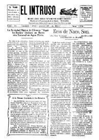 Portada:El intruso. Diario Joco-serio netamente independiente. Tomo XV, núm. 1426, jueves 22 de abril de 1926