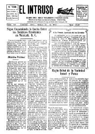 Portada:El intruso. Diario Joco-serio netamente independiente. Tomo XV, núm. 1428, sábado 24 de abril de 1926