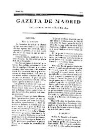 Portada:Gazeta de Madrid. 1809. Núm. 85, 26 de marzo de 1809