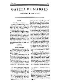 Gazeta de Madrid. 1809. Núm. 112, 22 de abril de 1809 | Biblioteca Virtual Miguel de Cervantes
