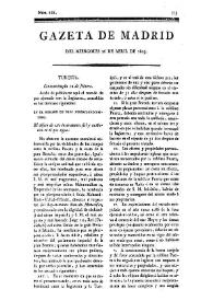 Gazeta de Madrid. 1809. Núm. 116, 26 de abril de 1809 | Biblioteca Virtual Miguel de Cervantes