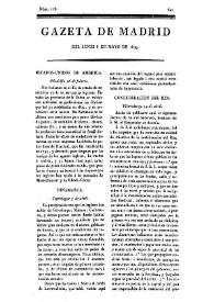 Portada:Gazeta de Madrid. 1809. Núm. 128, 8 de mayo de 1809