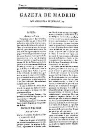 Portada:Gazeta de Madrid. 1809. Núm. 179, 28 de junio de 1809