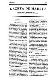 Gazeta de Madrid. 1809. Núm. 218, 5 de agosto de 1809 | Biblioteca Virtual Miguel de Cervantes
