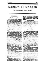 Gazeta de Madrid. 1809. Núm. 222, 9 de agosto de 1809 | Biblioteca Virtual Miguel de Cervantes