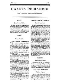 Portada:Gazeta de Madrid. 1809. Núm. 245, 1º de septiembre de 1809
