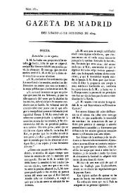 Portada:Gazeta de Madrid. 1809. Núm. 260, 16 de septiembre de 1809