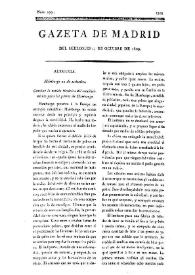 Portada:Gazeta de Madrid. 1809. Núm. 299, 25 de octubre de 1809