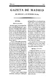 Portada:Gazeta de Madrid. 1809. Núm. 327, 22 de noviembre de 1809