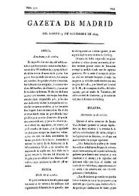 Portada:Gazeta de Madrid. 1809. Núm. 330, 25 de noviembre de 1809