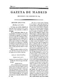 Portada:Gazeta de Madrid. 1809. Núm. 337, 2 de diciembre de 1809