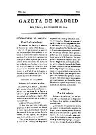 Portada:Gazeta de Madrid. 1809. Núm. 342, 7 de diciembre de 1809