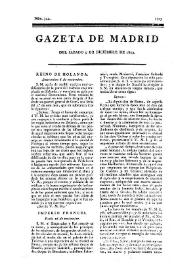 Portada:Gazeta de Madrid. 1809. Núm. 344, 9 de diciembre de 1809