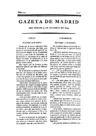 Portada:Gazeta de Madrid. 1809. Núm. 350, 15 de diciembre de 1809