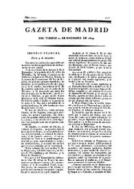 Portada:Gazeta de Madrid. 1809. Núm. 357, 22 de diciembre de 1809