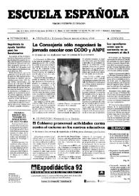 Escuela española. Año LII, núm. 3079, 9 de enero de 1992