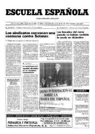 Escuela española. Año LII, núm. 3082, 30 de enero de 1992