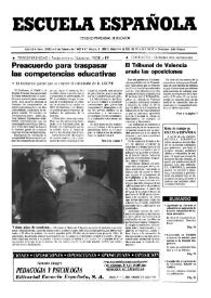Escuela española. Año LII, núm. 3083, 6 de febrero de 1992