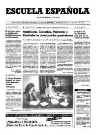Portada:Escuela española. Año LII, núm. 3089, 19 de marzo de 1992
