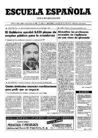Portada:Escuela española. Año LII, núm. 3090, 26 de marzo de 1992
