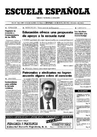 Portada:Escuela española. Año LII, núm. 3091, 2 de abril de 1992