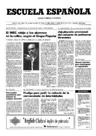 Portada:Escuela española. Año LII, núm. 3097, 21 de mayo de 1992