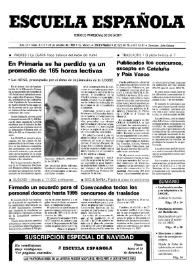 Portada:Escuela española. Año LII, núm. 3117, 29 de octubre de 1992