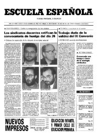 Portada:Escuela española. Año LII, núm. 3120, 19 de noviembre de 1992