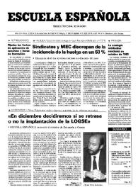 Portada:Escuela española. Año LII, núm. 3122, 3 de diciembre de 1992