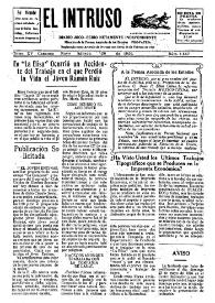 Portada:El intruso. Diario Joco-serio netamente independiente. Tomo XV, núm. 1457, sábado 29 de mayo de 1926